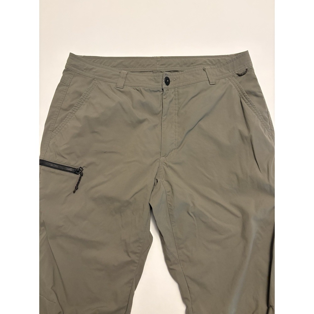 Co-op Men's Hiking Trail Pants 36x30 Olive Green Lightweight Zip Pockets Outdoor